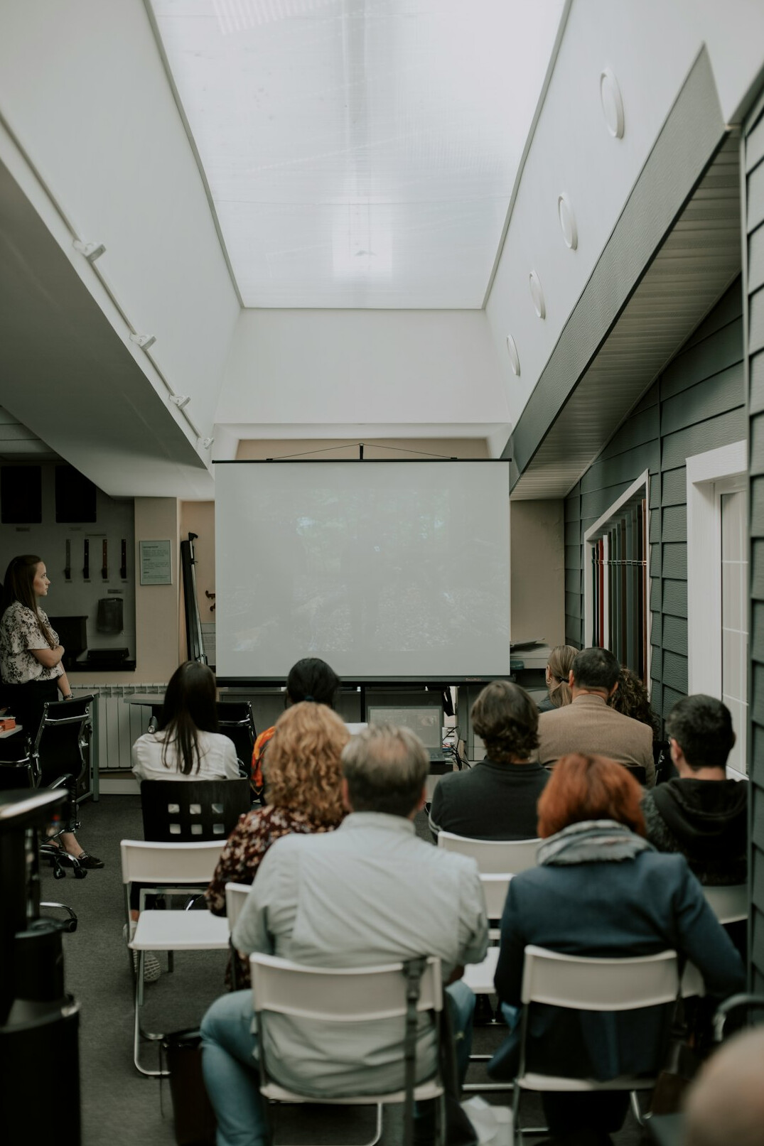 person giving presentation